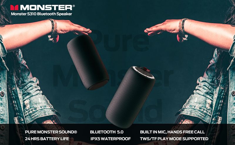 Loa bluetooth Monster S310 - Nhỏ Nhắn, Nhanh Chóng, Năng Động