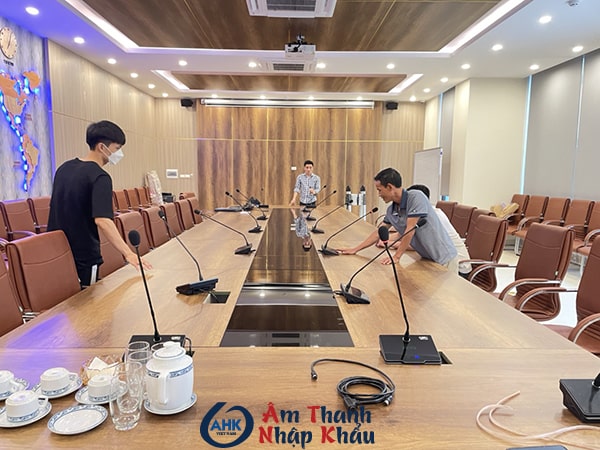 Lắp đặt bộ micro hội nghị OBTPro 5000 tại Chí Linh, Hải Dương