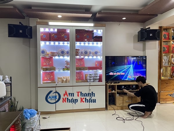 Hình ảnh lắp đặt dàn karaoke tại Yến Sào Chuẩn Việt