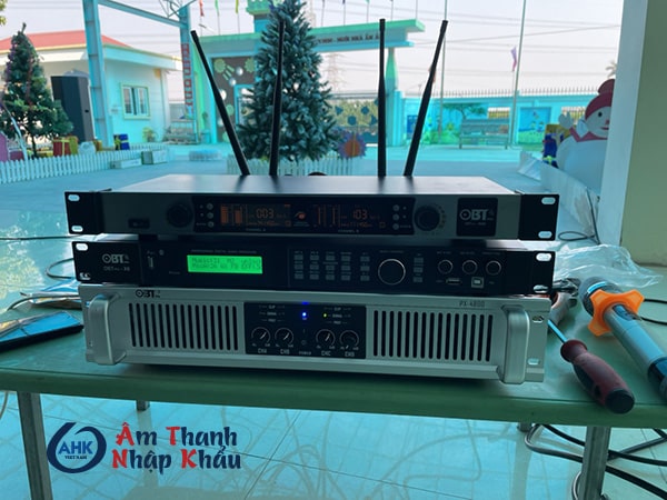 Hình ảnh lắp đặt hệ thống âm thanh hội trường cho Trường mầm non Mễ Sở, Văn Giang, Hưng Yên