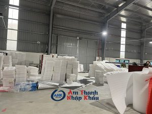 Hình ảnh lắp đặt hệ thống âm thanh thông báo cho nhà xưởng