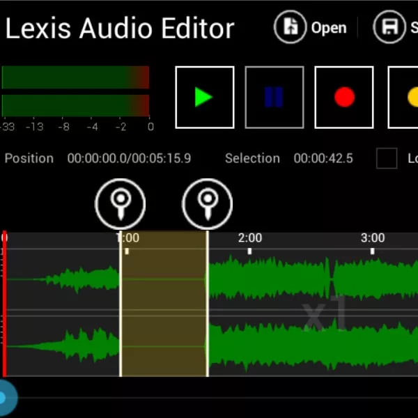Phần mềm chỉnh vang trên điện thoại Lexis Audio Editor